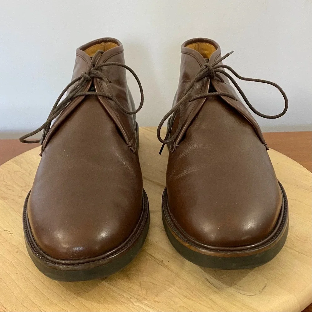 Peter Millar Mens Brown Leather Chukka Boots Ankle Desert Shoes Lace Up Size 11